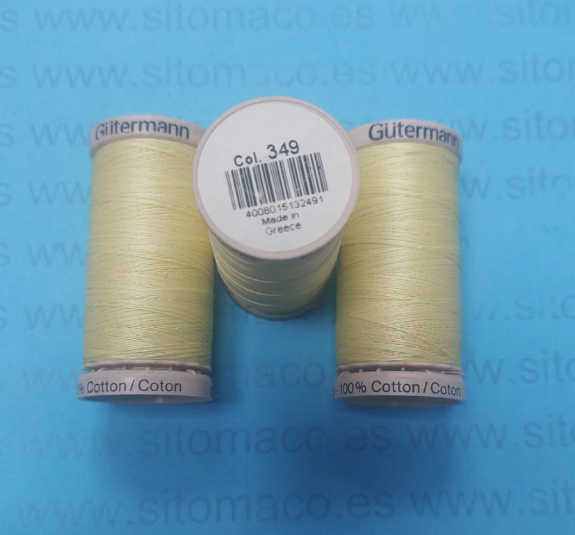 SET 3 BOBINAS GUTERMAN ACOLCHADO 200m AMARILLO CANARIO COD.: 349